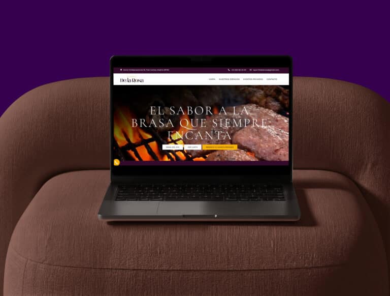La parrilla de la rosa, website antes y después